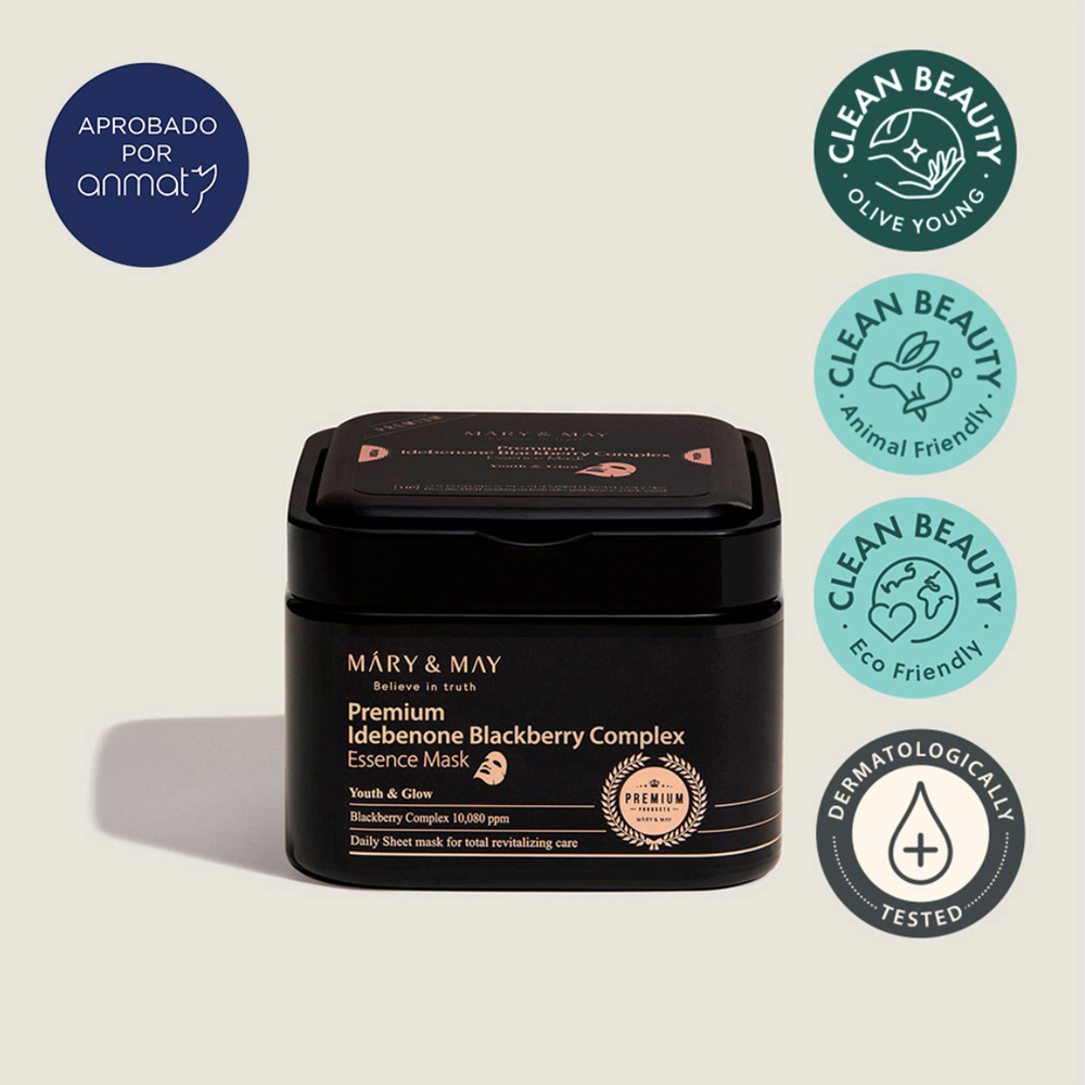 MARY&MAY IDEBENONE BLACKBERRY COMPLEX ESSENCE MASK ( 20 unidades )